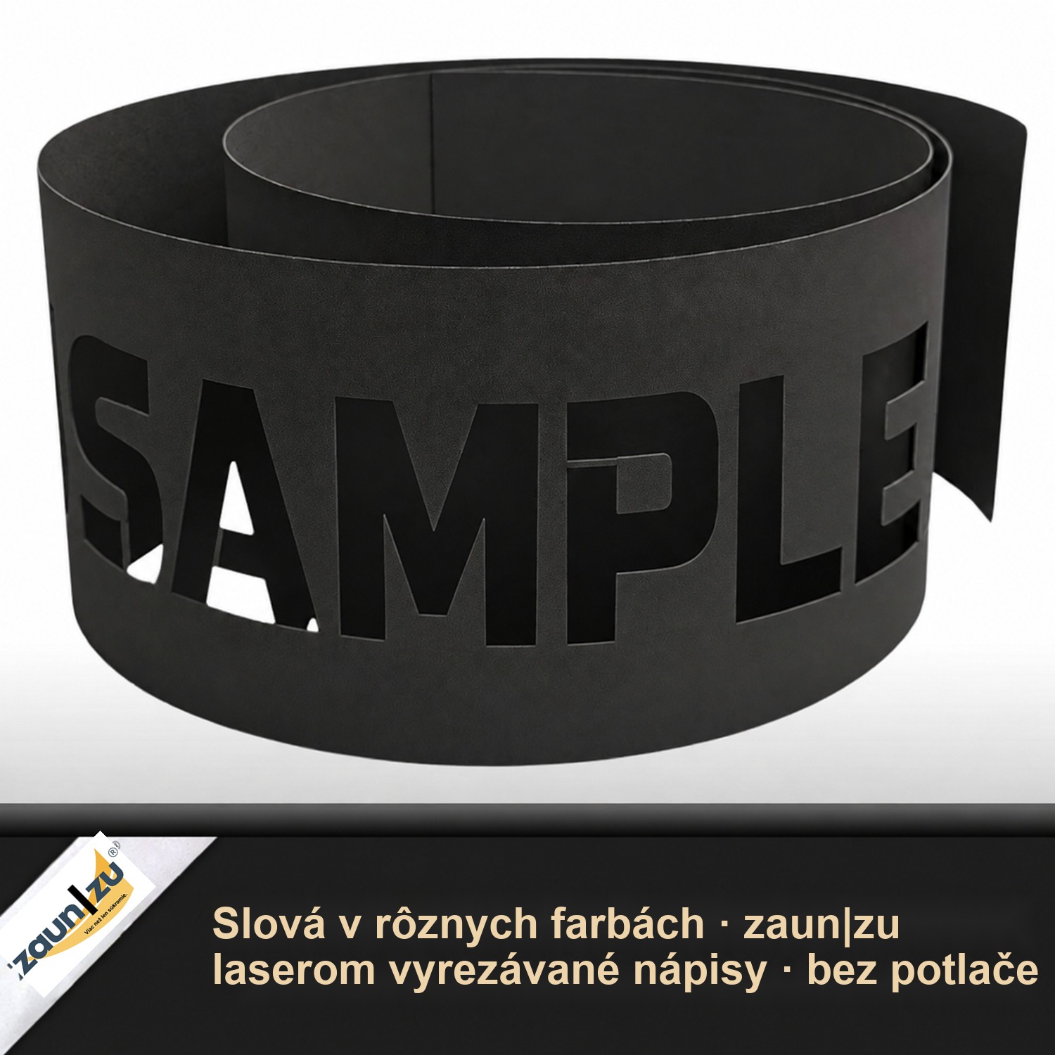 Tieniaci pás s laserovým nápisom – VSTUP / VÝSTUP – rôzne texty na výber – Pohľad 2
