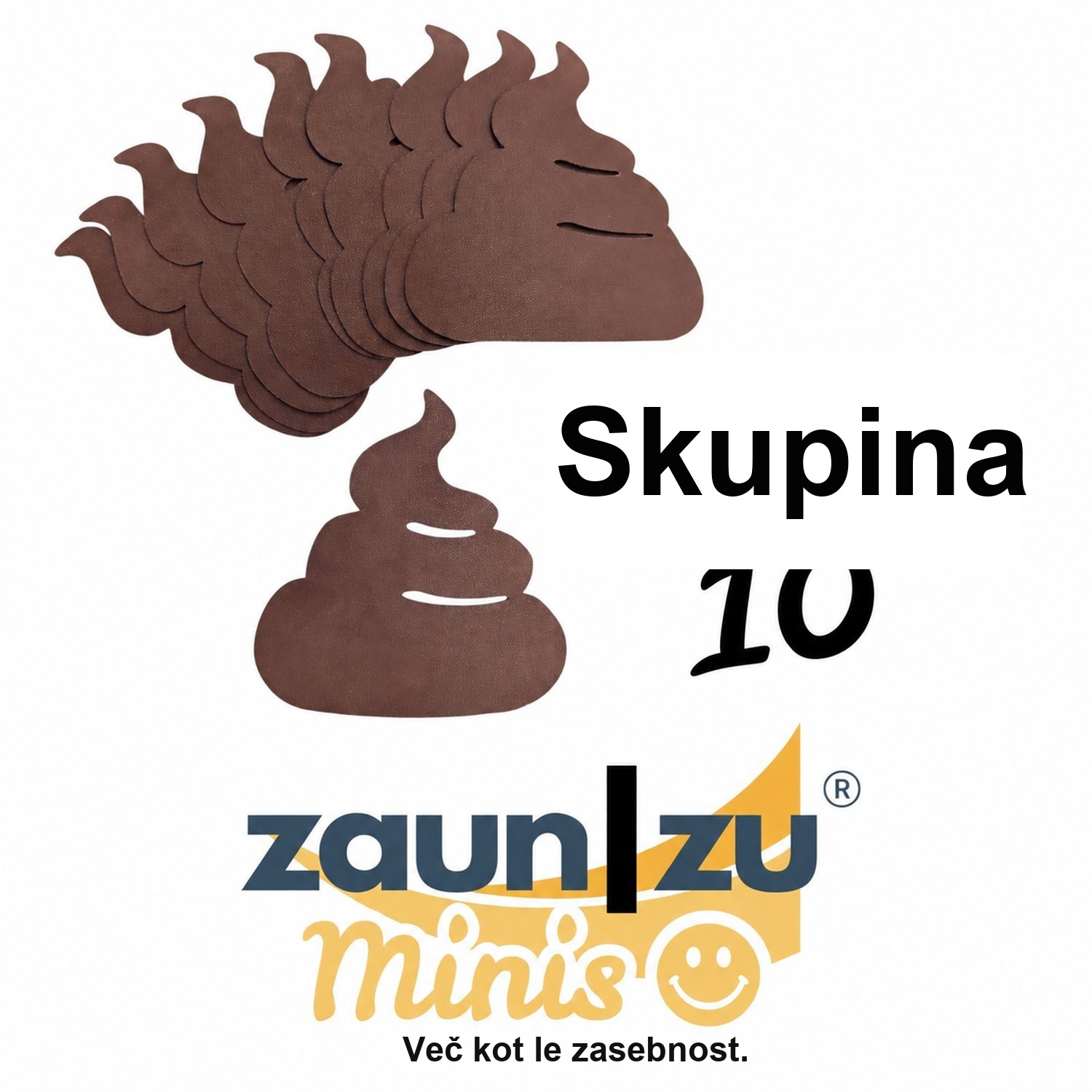 zaun|zu® Minis – kupček blata »10« – dekorativni element za ograje z dvojnimi palicami – 14 cm, Rjava (was sonst?) – Pogled 2