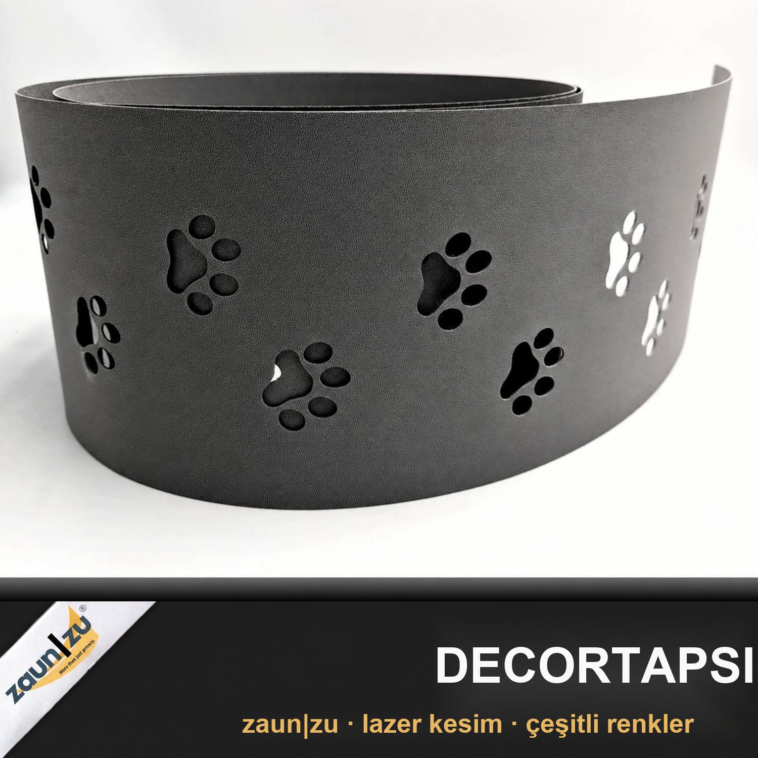 zaun|zu PREMIUM Dekor Tapsi: çift çubuklu panel çit için lazer desenli çit kaplama şeridi – 2,55 m – Görünüm 3