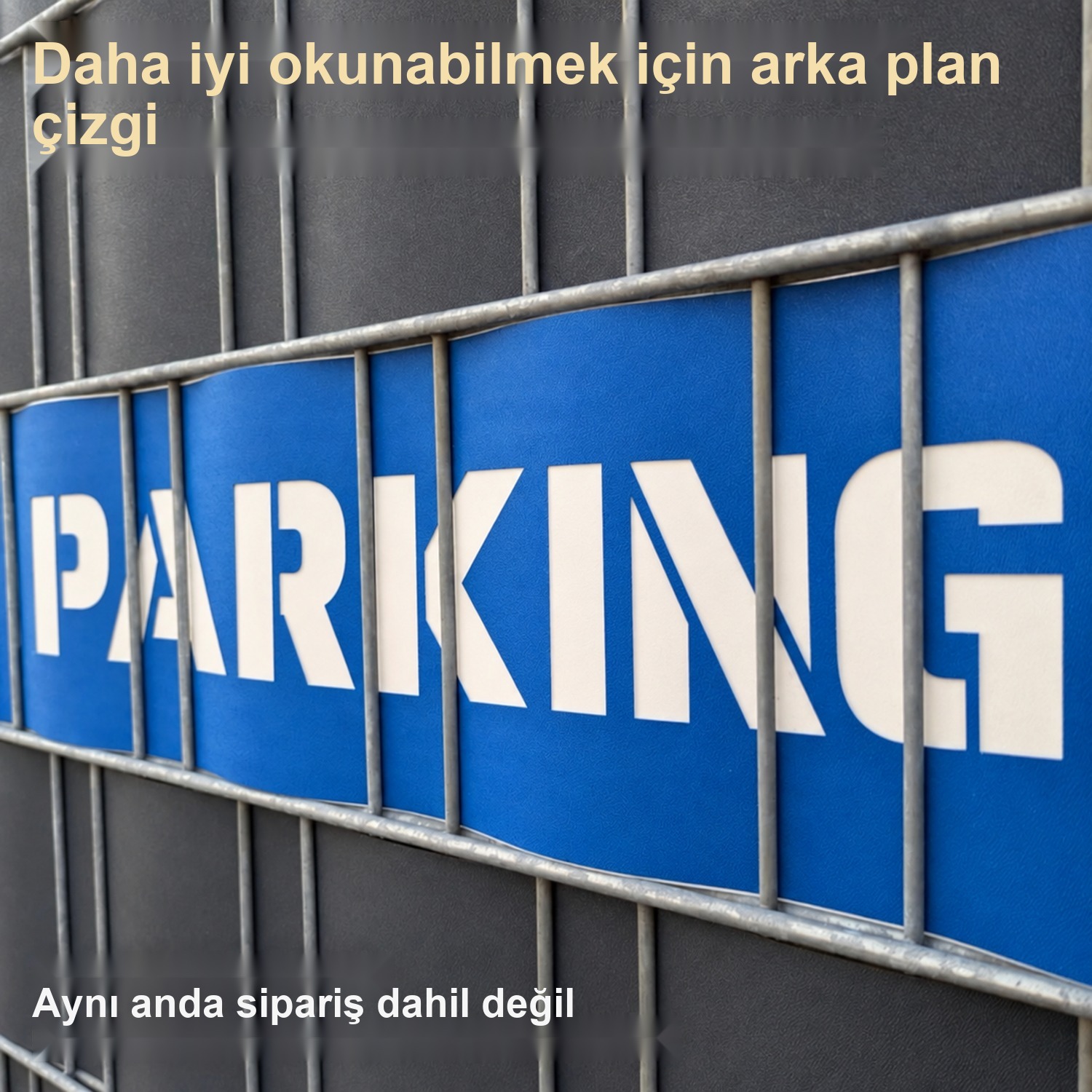 Lazer yazılı çit kapama şeridi – GİRİŞ / ÇIKIŞ – farklı ifadeler – Görünüm 3