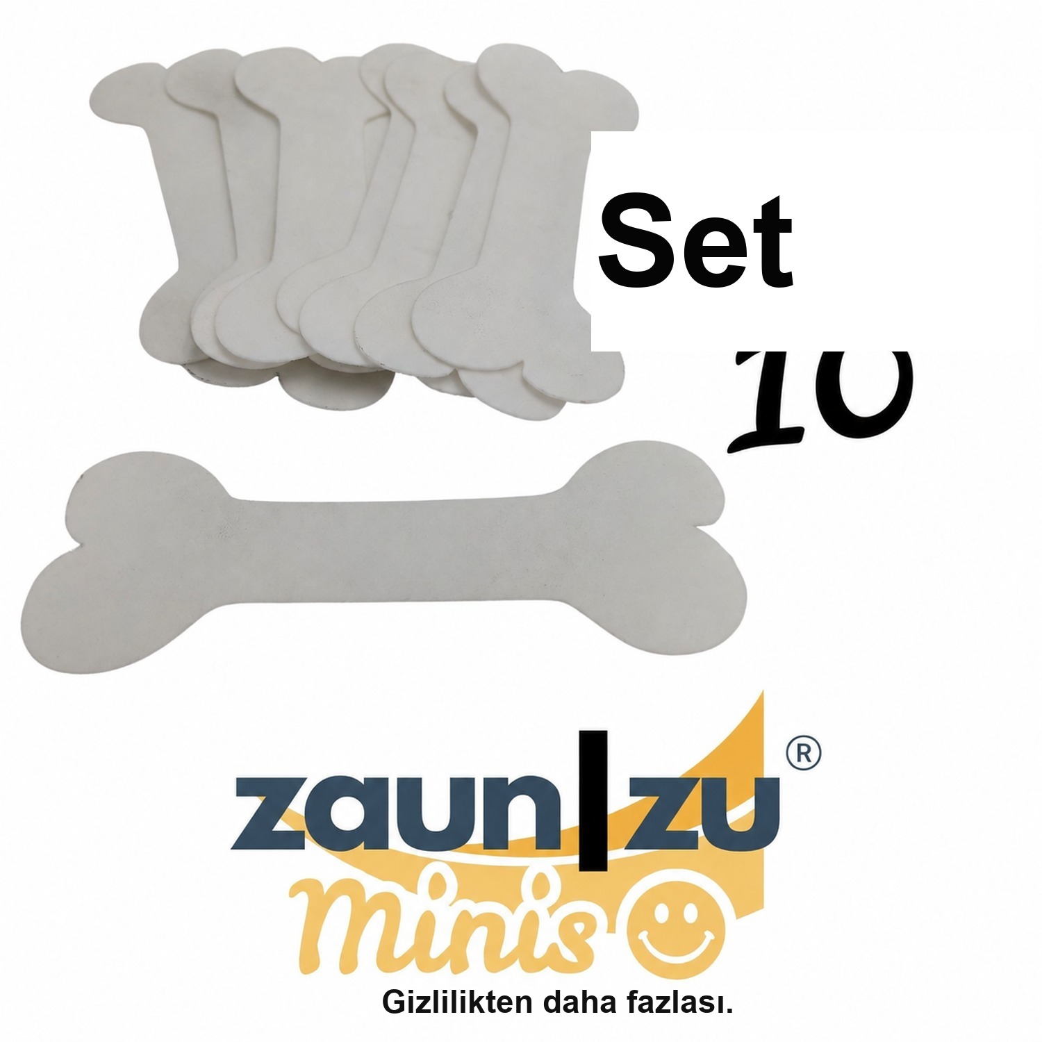 zaun|zu Minis - Köpek kemikleri 10'lu paket çift çubuklu panel çit için dekor öğesi – 14 cm – Görünüm 2